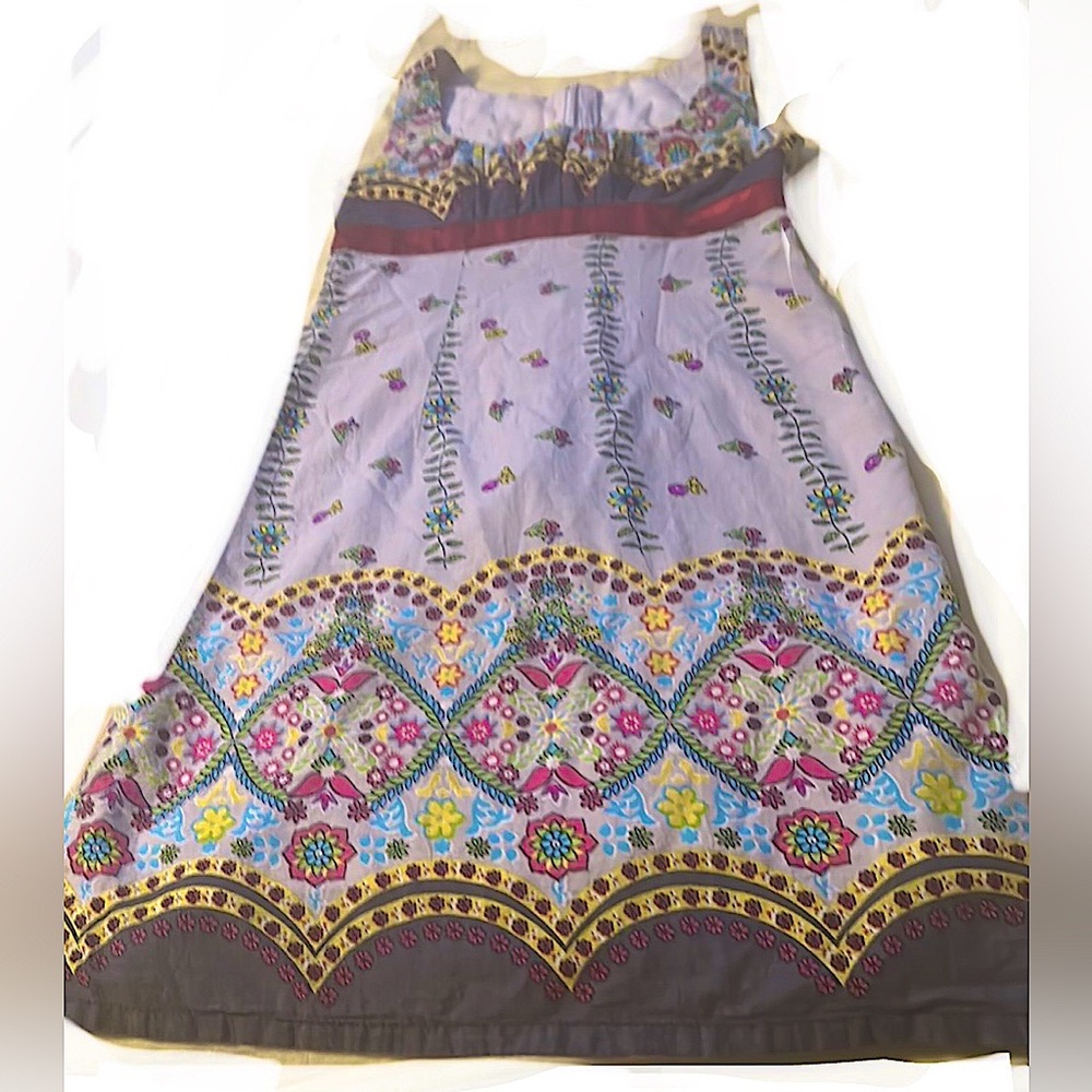 Rare vintage empire waist floral print dress